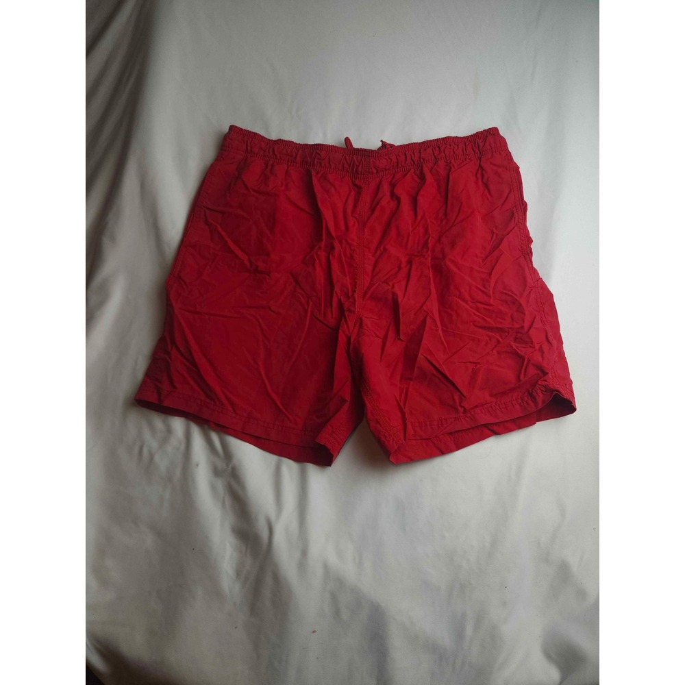 Islander Mens Swim Trunks Red Mesh Lined Board Shorts Size L